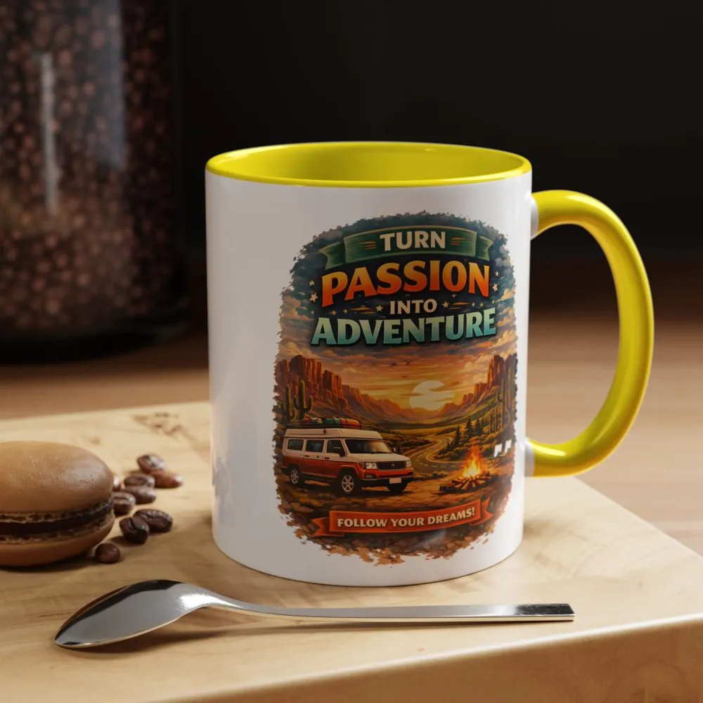 14649365173677618794_2048.jpeg Accent Coffee Mug (11, 15oz) — "Turn Passion Into Adventure" Design Scenic-Line