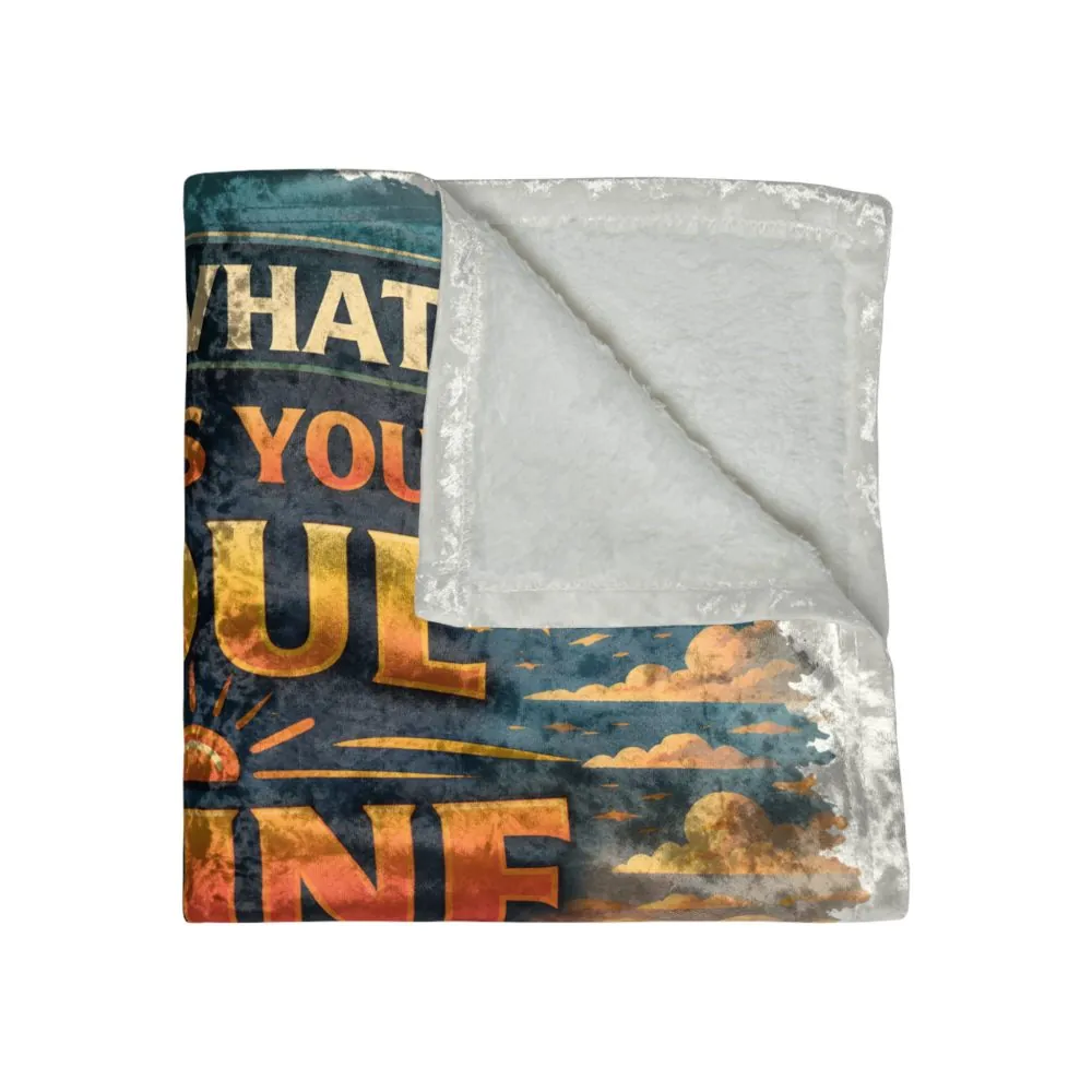 14654745048723041652_2048.jpeg Crushed Velvet Blanket —"Do What Makes Your Soul Shine" Design Scenic-Line (Campervan)