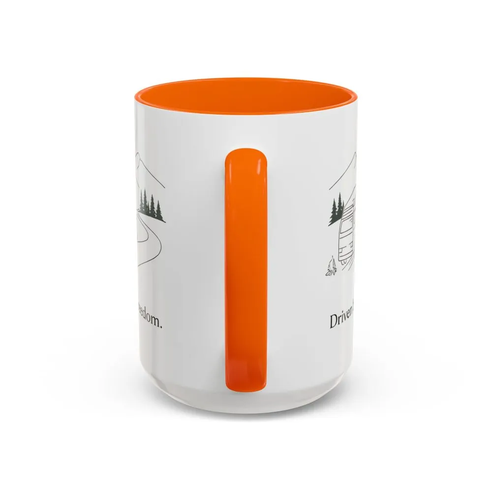 14667160491937514589_2048.jpeg Accent Coffee Mug (11, 15oz) — "Driven By Freedom" Design Minimal-Line