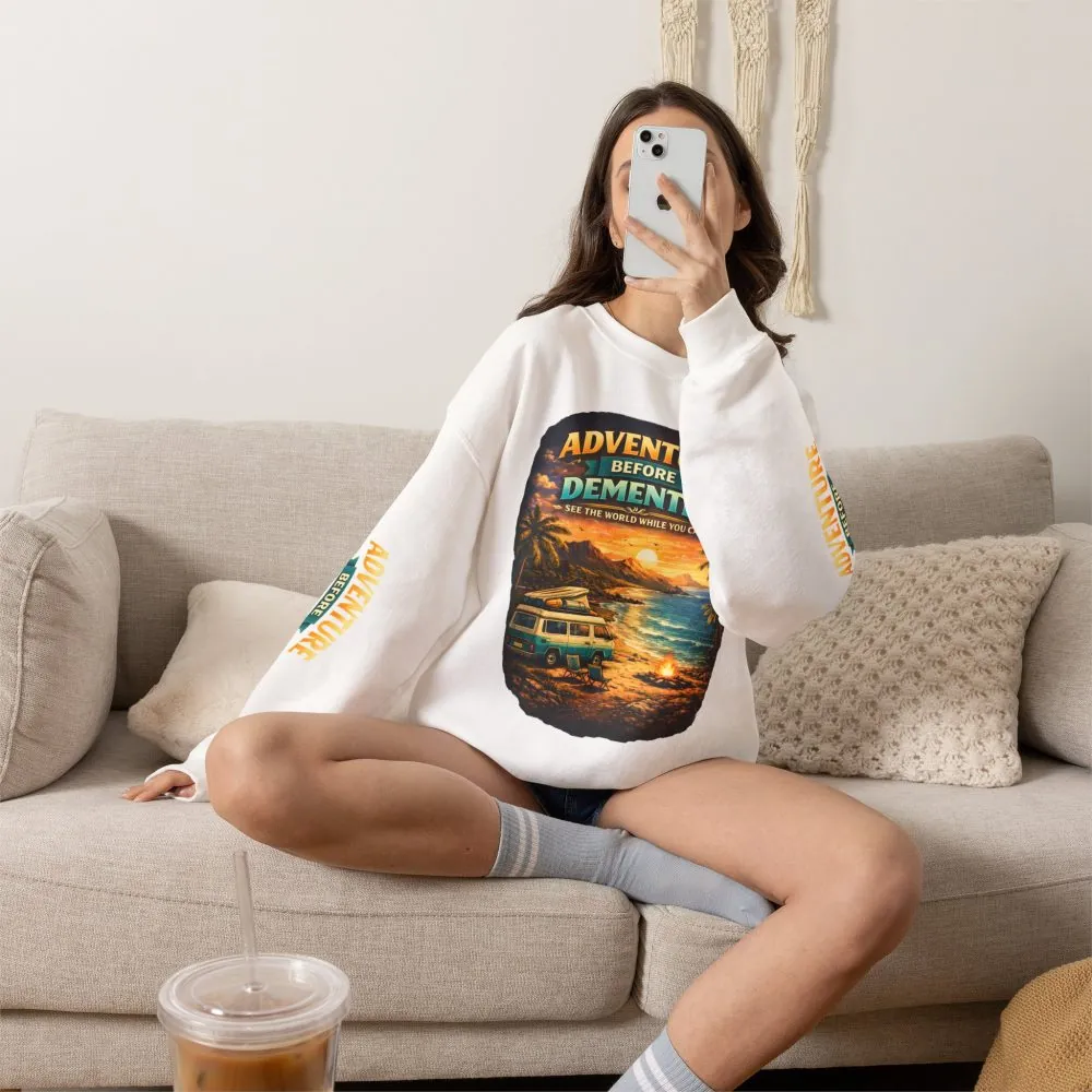 14671633797341147710_2048.jpeg Unisex Heavy Blend™ Crewneck Sweatshirt — "Adventure Before Dementia" Design Scenic-Line
