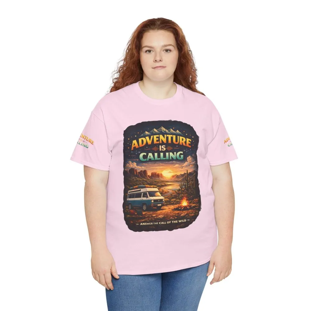 14677903351448957298_2048.jpeg Unisex Heavy Cotton Tee — "Adventure Is Calling" Design Scenic-Line
