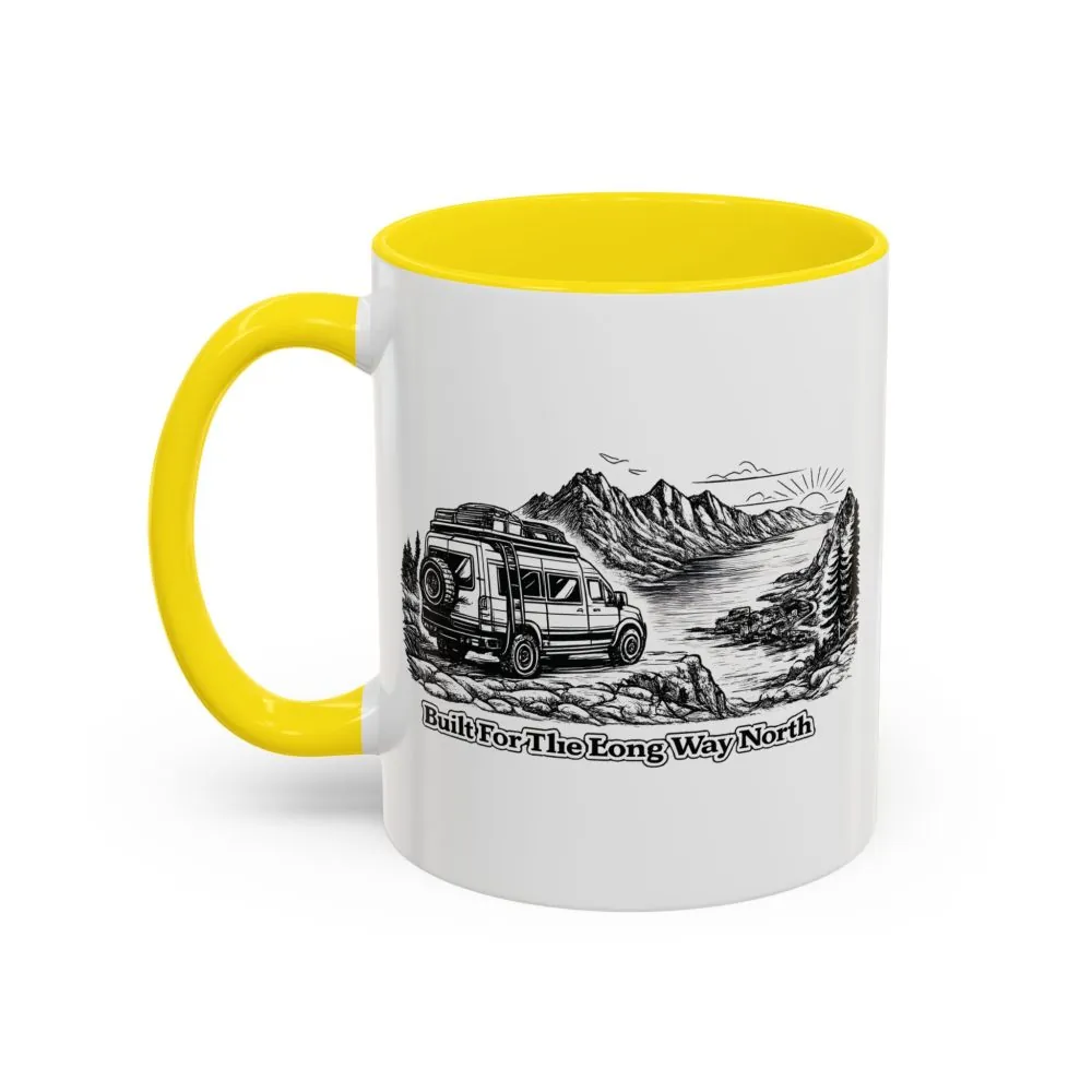 14692262493658021731_2048.jpeg Accent Coffee Mug (11, 15oz) — "Built For The Long Way North" Design Minimal-Line