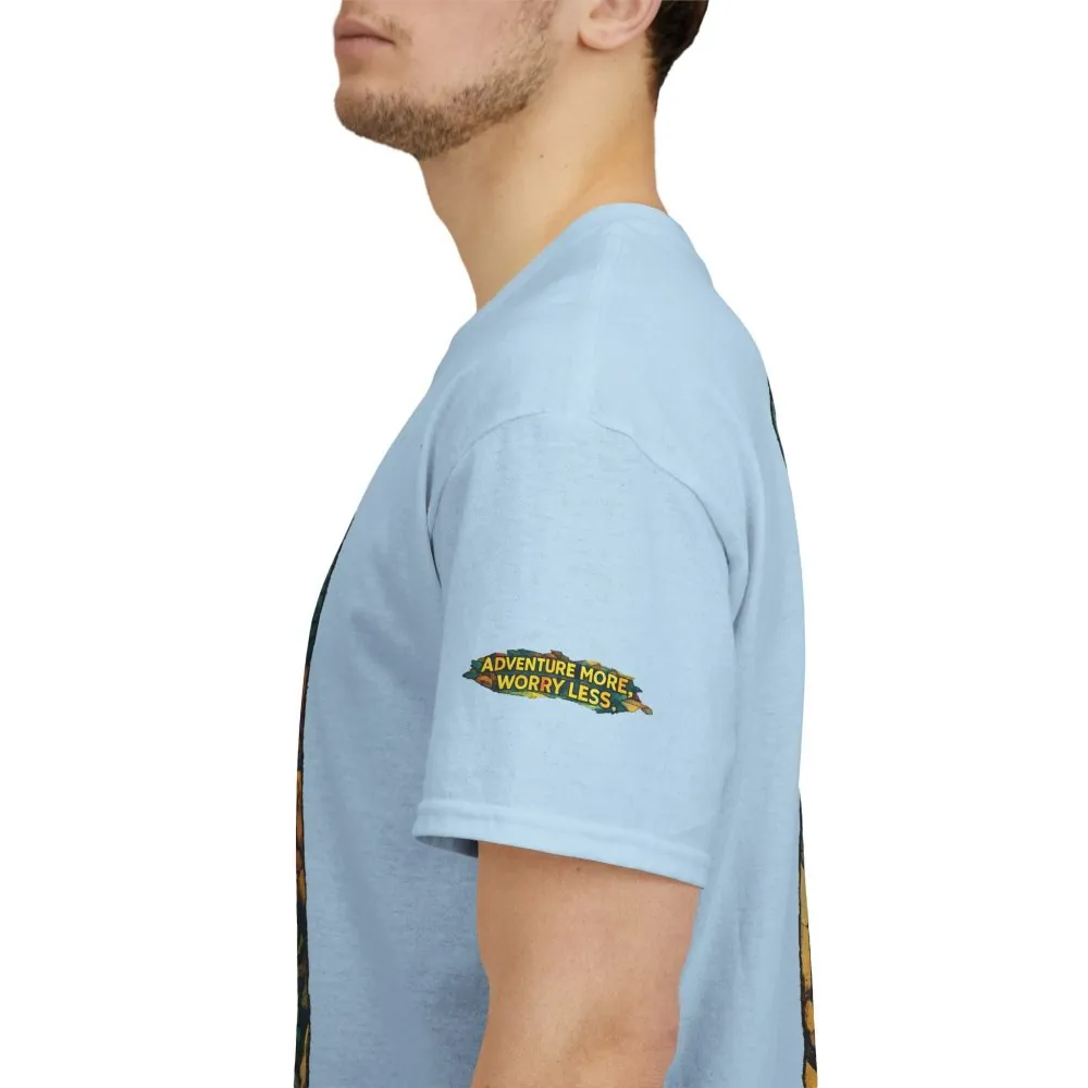 14700595621223230795_2048.jpeg Unisex Heavy Cotton Tee — "Adventure More Worry Less" Design Cubic-Line