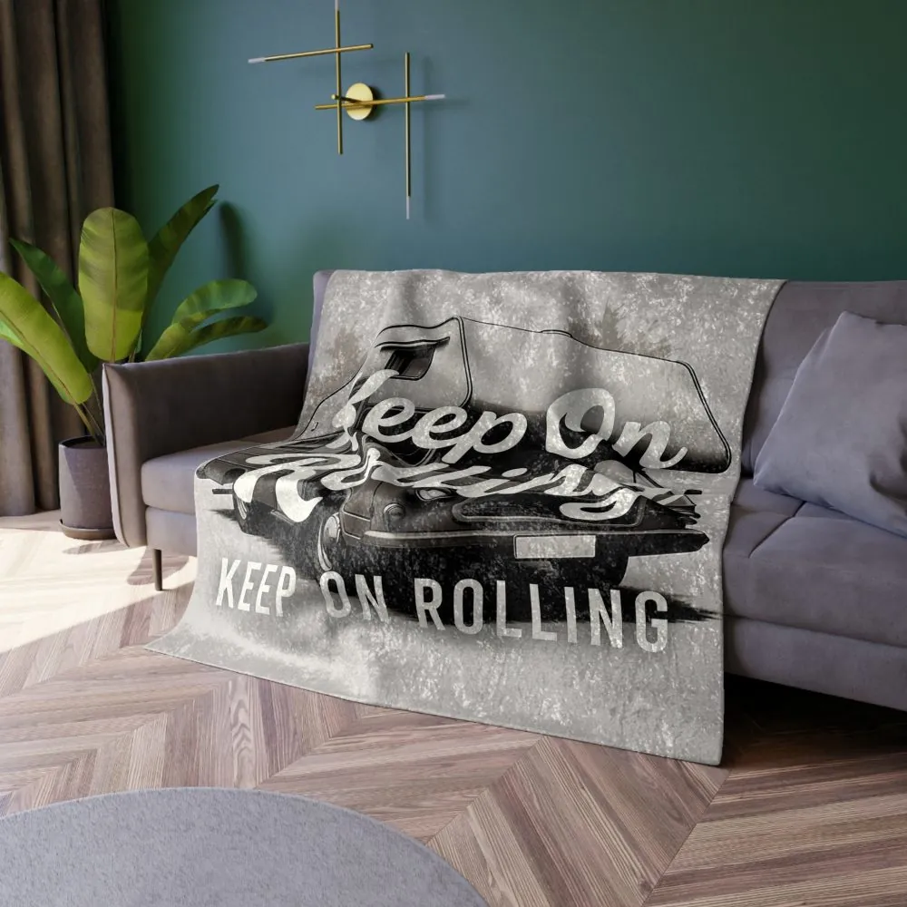 14720307884810499645_2048.jpeg Crushed Velvet Blanket — "Keep On Rolling" RV Camper Throw Blanket