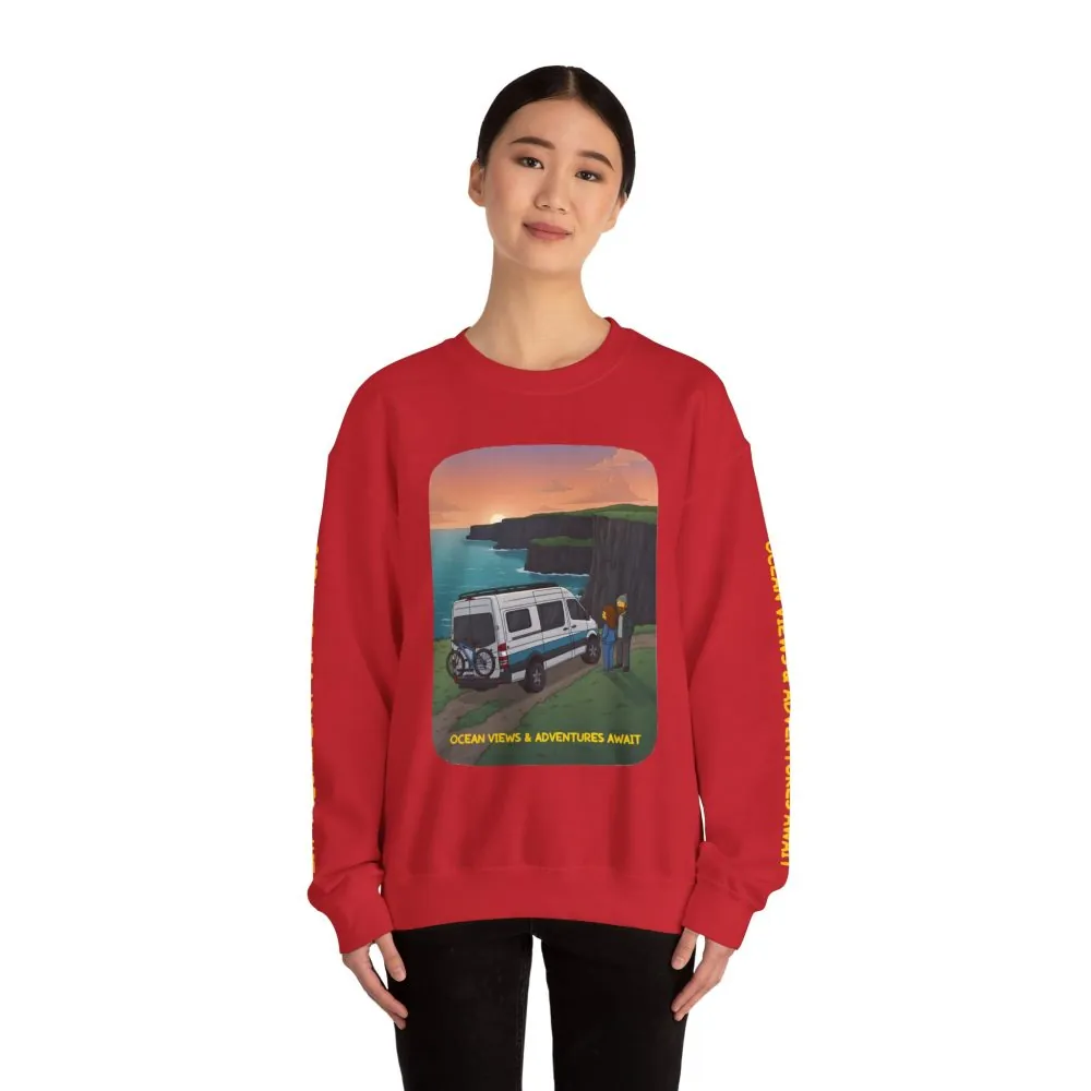 14732853809920859097_2048.jpeg Unisex Heavy Blend™ Crewneck Sweatshirt — "Ocean Views-Adventures Awaits" Design Sitcom-Line