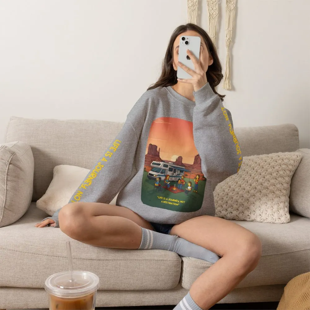 14737963173955278746_2048.jpeg Unisex Heavy Blend™ Crewneck Sweatshirt — "Life Is A Journey-Not A Destination" Design Sitcom-Line