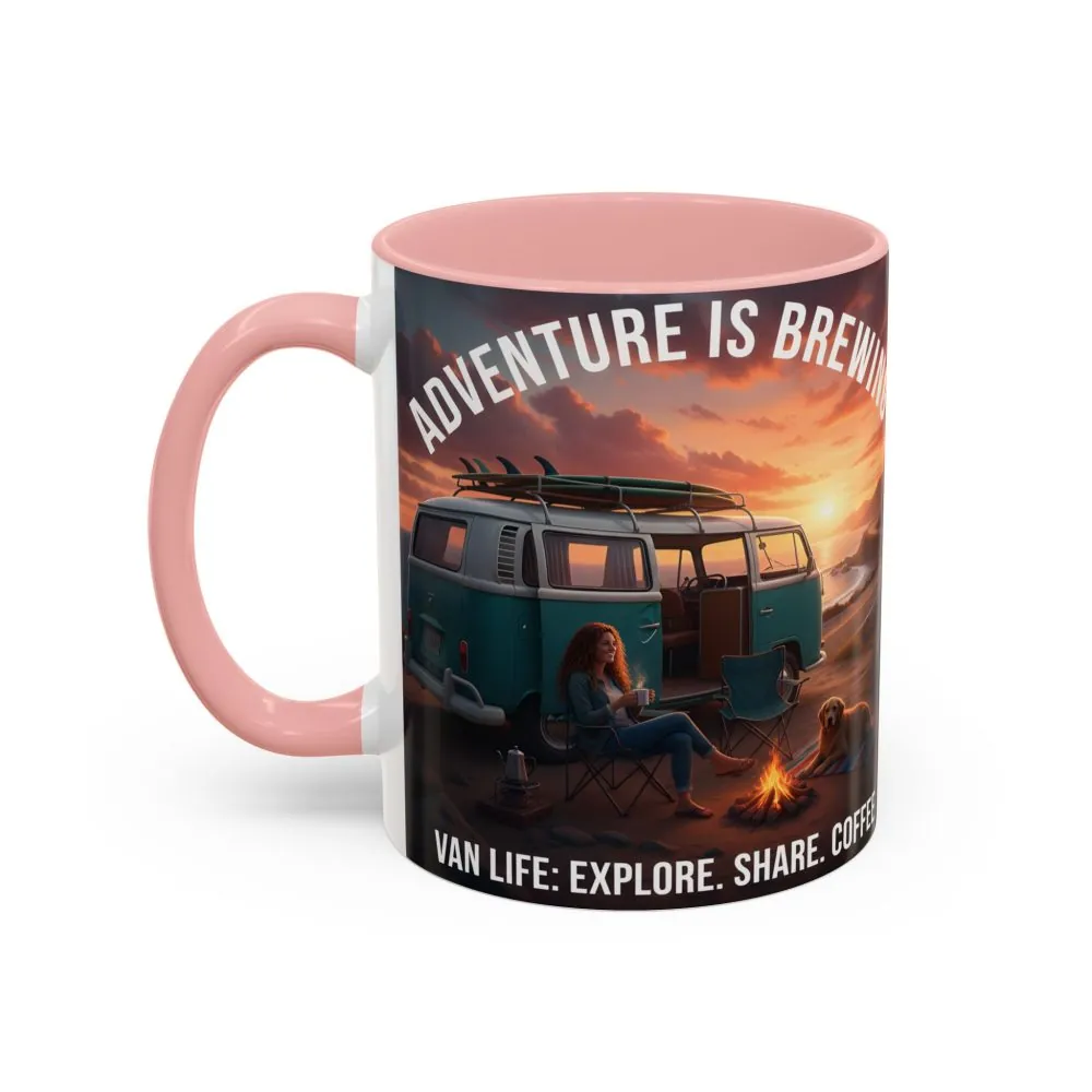 14746531823932719242_2048.jpeg Accent Coffee Mug (11, 15oz) — "Adventure is brewing"