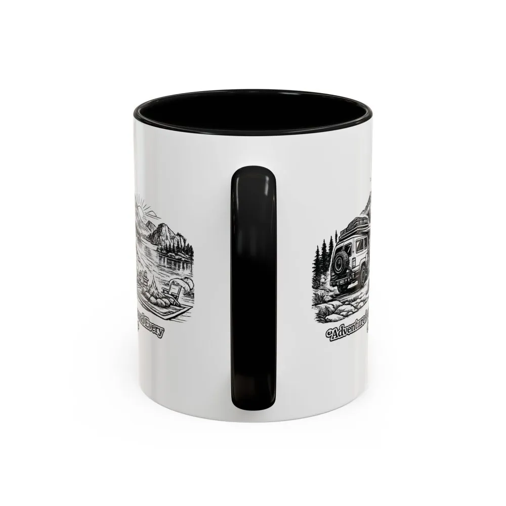 1475484584040714949_2048.jpeg Accent Coffee Mug (11, 15oz) — "Adventure Awaits Around Every Corner" Design Minimal-Line
