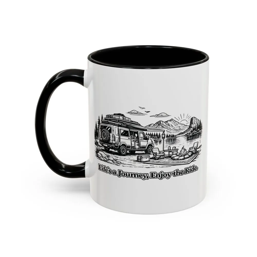 14765136492151592482_2048.jpeg Accent Coffee Mug (11, 15oz) — "Lifes A Journey,Enjoy The Ride" Design Minimal-Line