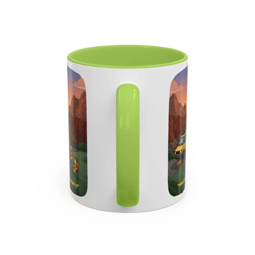 Accent Coffee Mug (11, 15oz) — "Home Is Where You Park It" Design Sitcom-Line