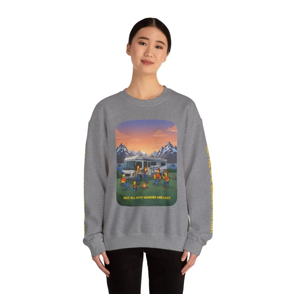 14833265175668625388_2048.jpeg Unisex Heavy Blend™ Crewneck Sweatshirt — "Not All Who Wander Are Lost" Design Sitcom-Line