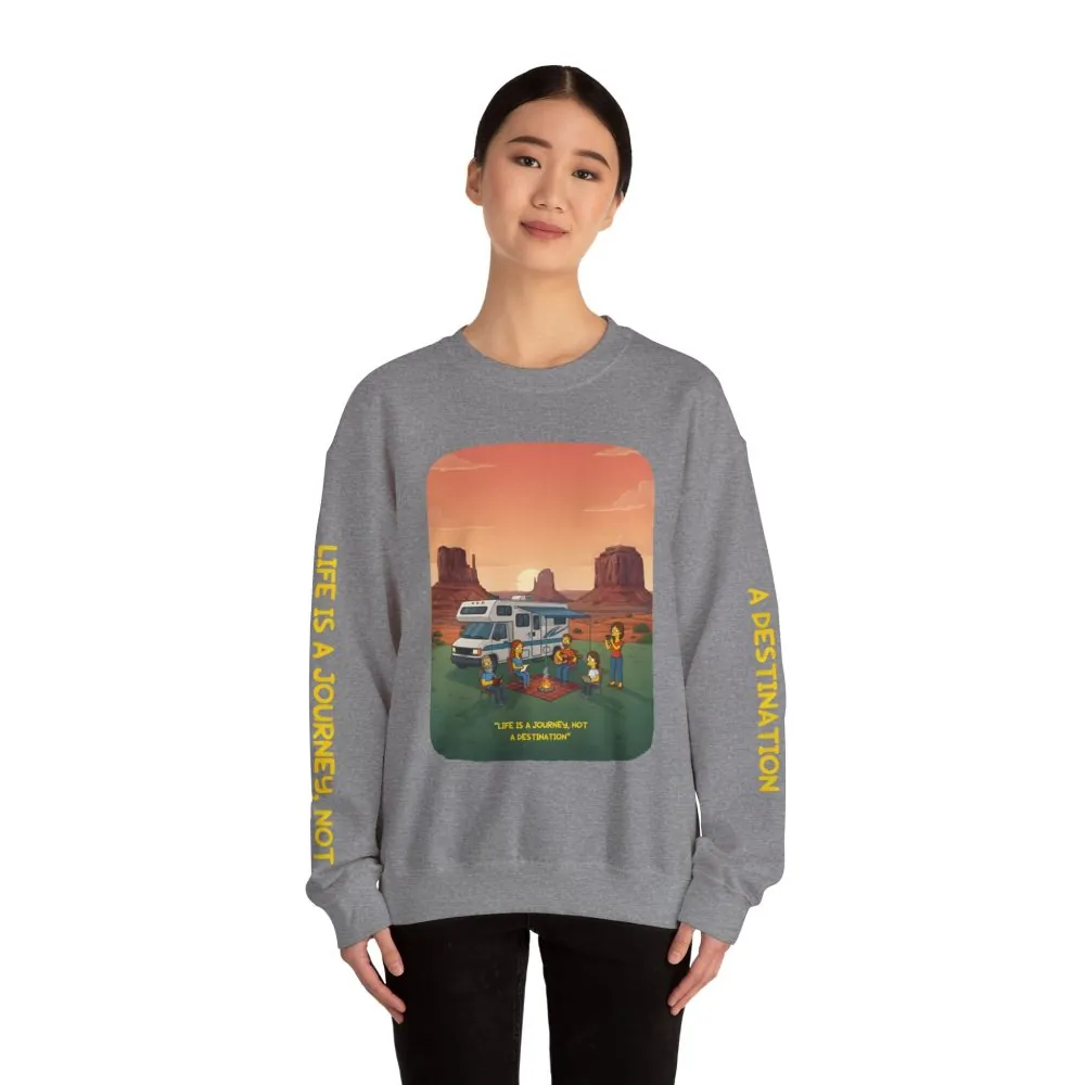 1483411580360974634_2048.jpeg Unisex Heavy Blend™ Crewneck Sweatshirt — "Life Is A Journey-Not A Destination" Design Sitcom-Line