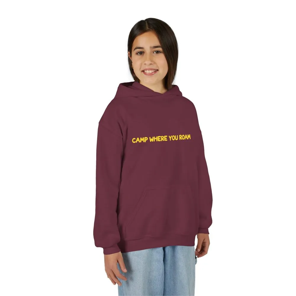14834159623260651183_2048.jpeg Youth Hoodie(Gildan) – "Camp Where You Roam" (Design Sitcom-Line)