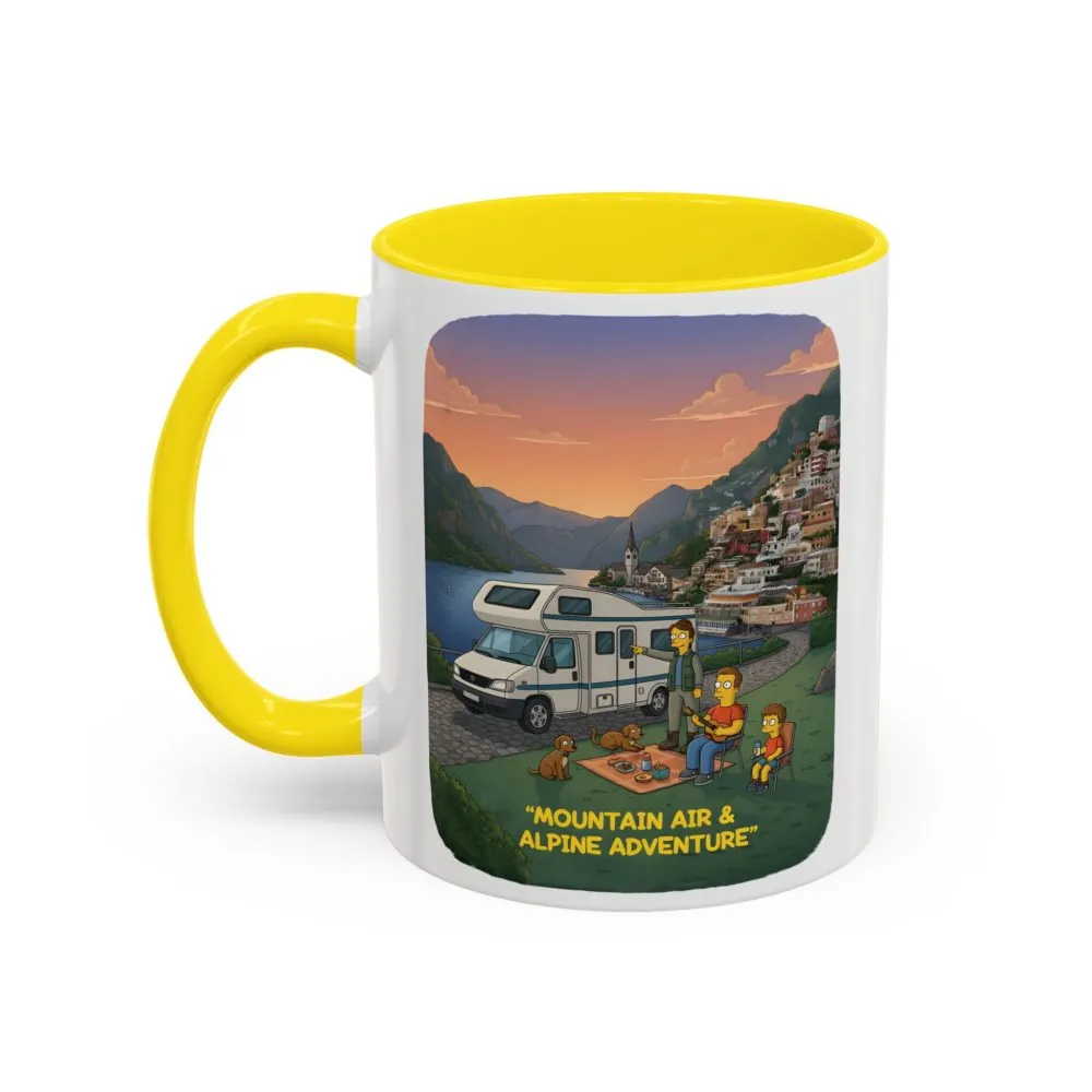 Accent Coffee Mug (11, 15oz) — "Mountain Air-Alpine Adventure" Design Sitcom-Line