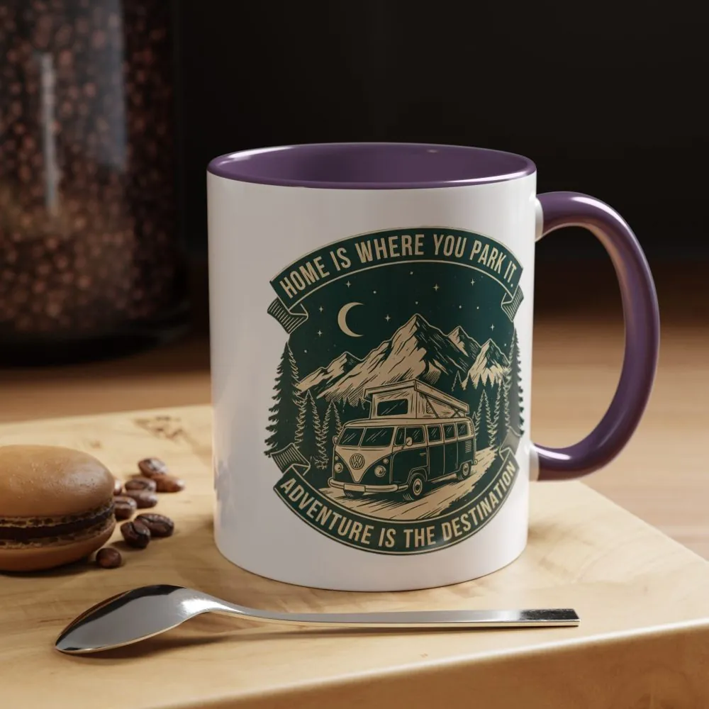 1486138685109051236_2048.jpeg Coffee Mug — "Home Is Where You Park It-Adventure is the destination" (11/15oz) (Both sides printed)