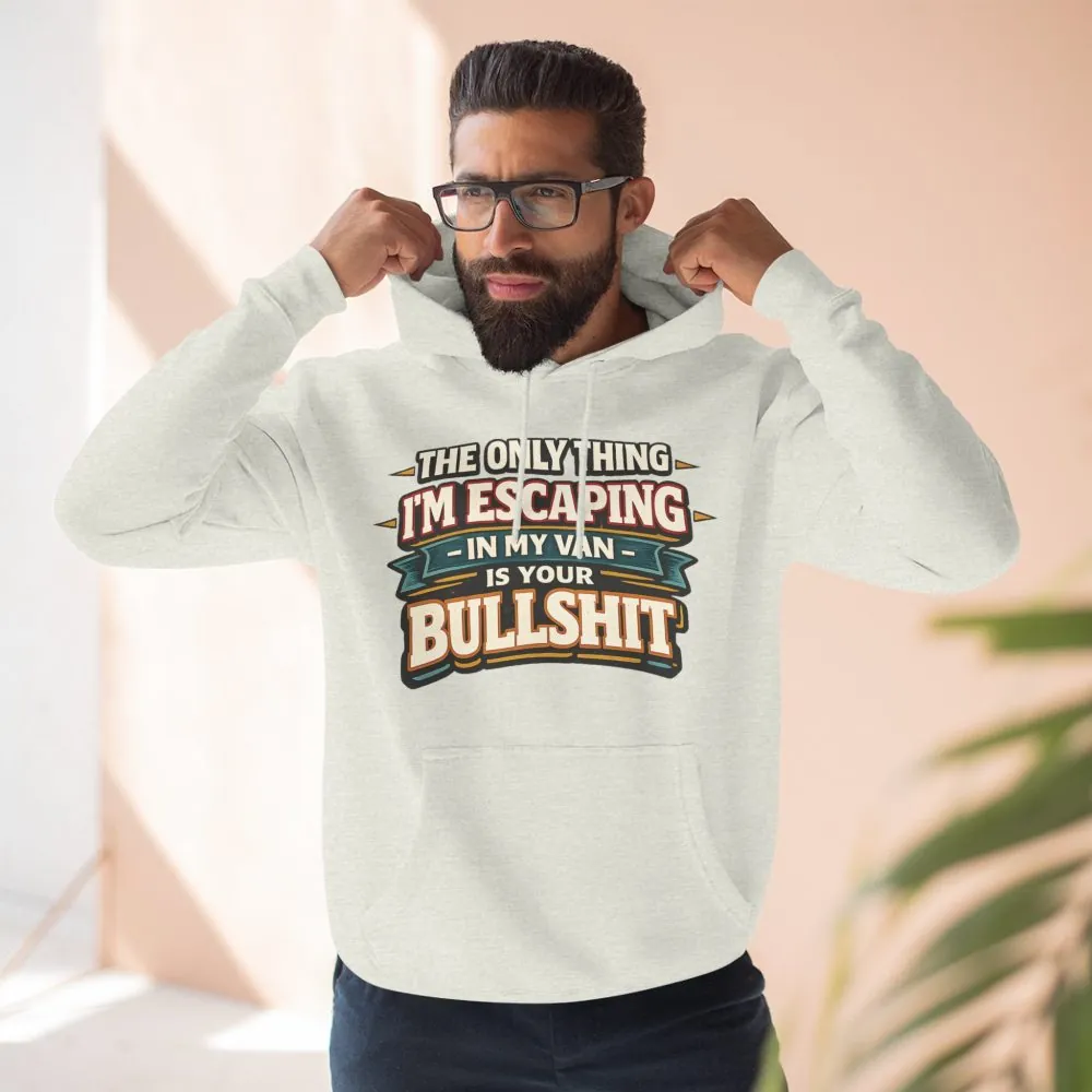 Three-Panel Fleece Hoodie - "The Only Thing I´m Escaping" Design F**K-Line