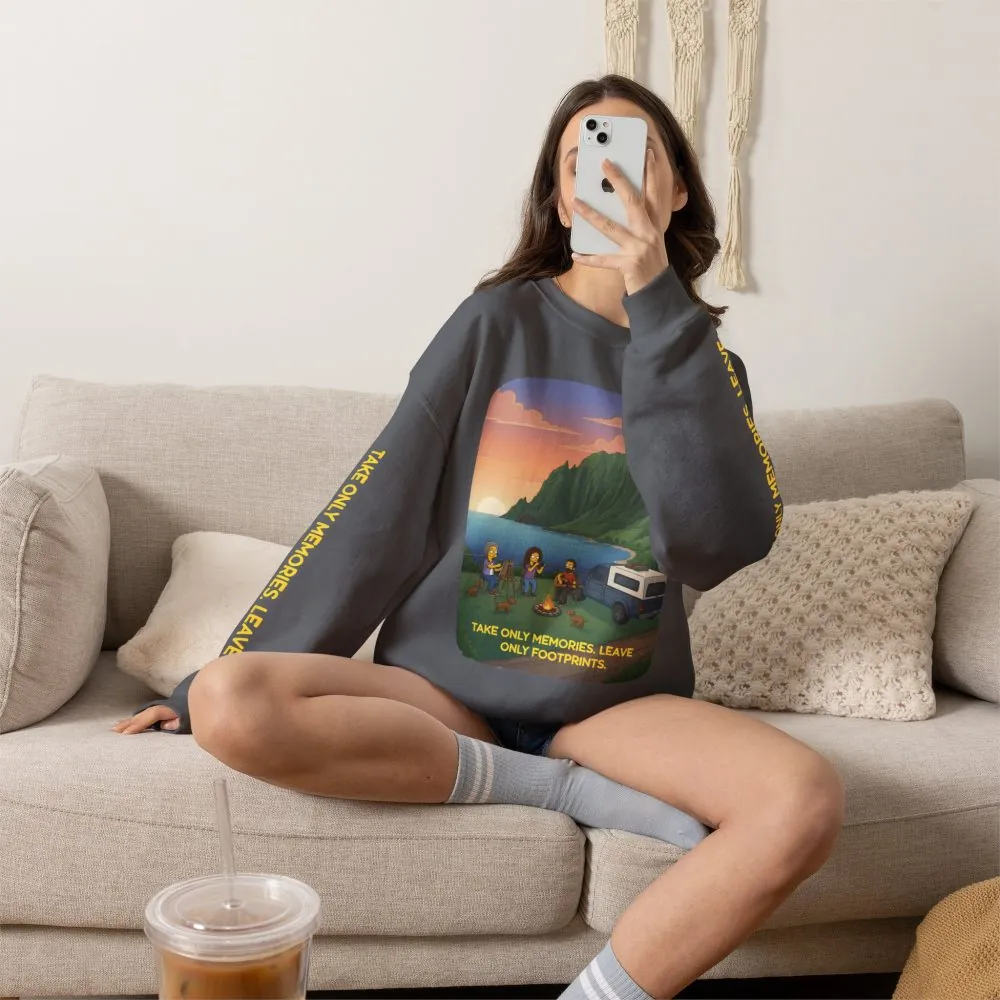 14872220455020055578_2048.jpeg Unisex Heavy Blend™ Crewneck Sweatshirt — "Take Only Memories-Leave Only Footprints" Design Sitcom-Line
