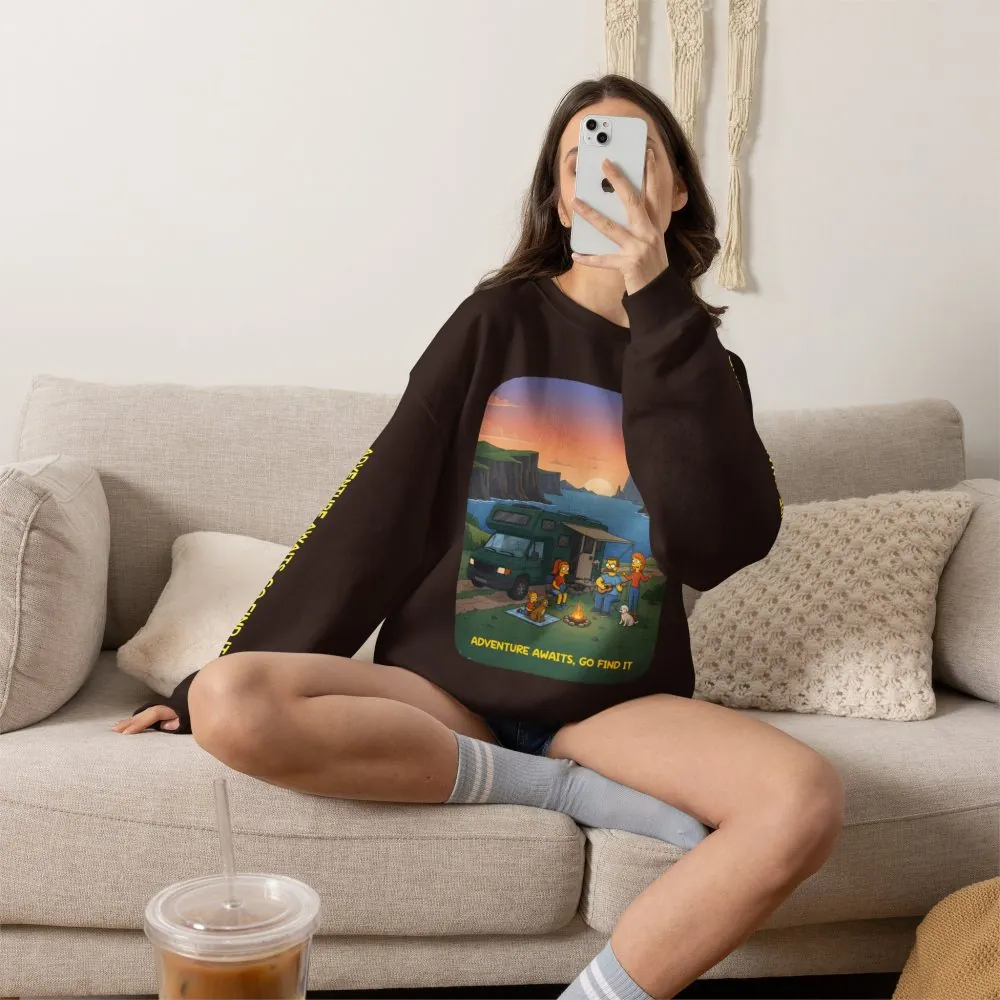 14875291899221439271_2048.jpeg Unisex Heavy Blend™ Crewneck Sweatshirt — "Adventure Awaits-Go Find It"" Design Sitcom-Line