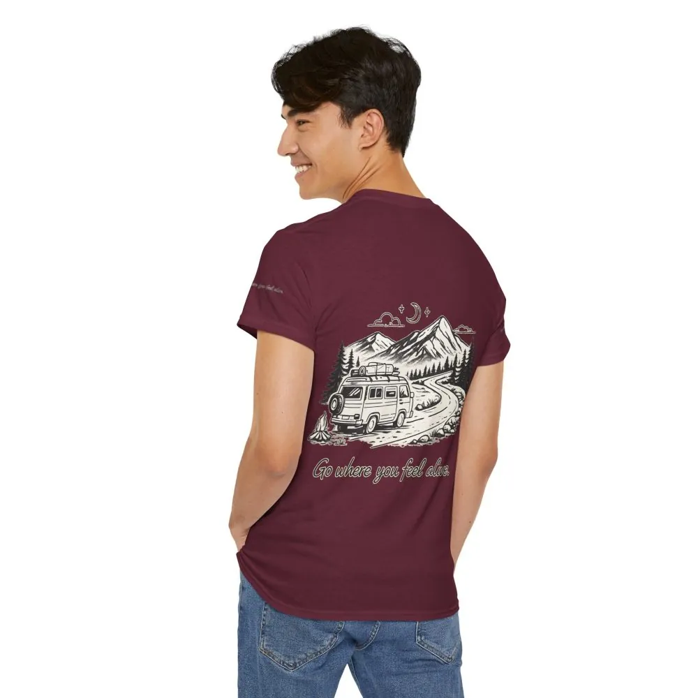 14877050613070166170_2048.jpeg Unisex Heavy Cotton Tee — "Go Where You Feel Alive" Design Minimal-Line