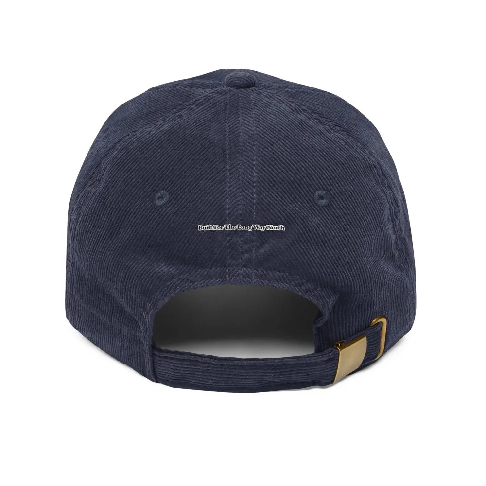 14877500219767218249_2048.jpeg Vintage Corduroy Cap (Embroidery) — "Built For The Long Way North" Embroidered Hat