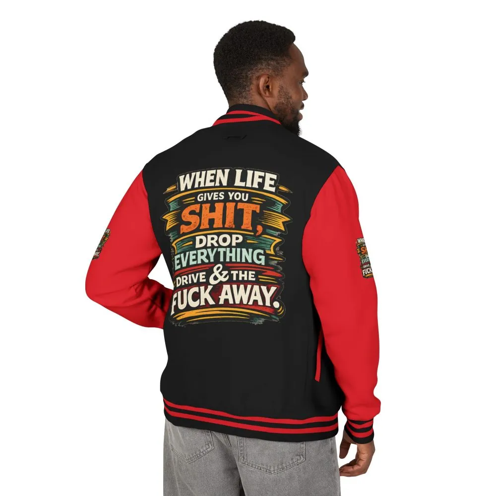 14883410463995971763_2048.jpeg Unisex Heavyweight Letterman Jacket — "When Live Gives You Shit" Design F**K-Line