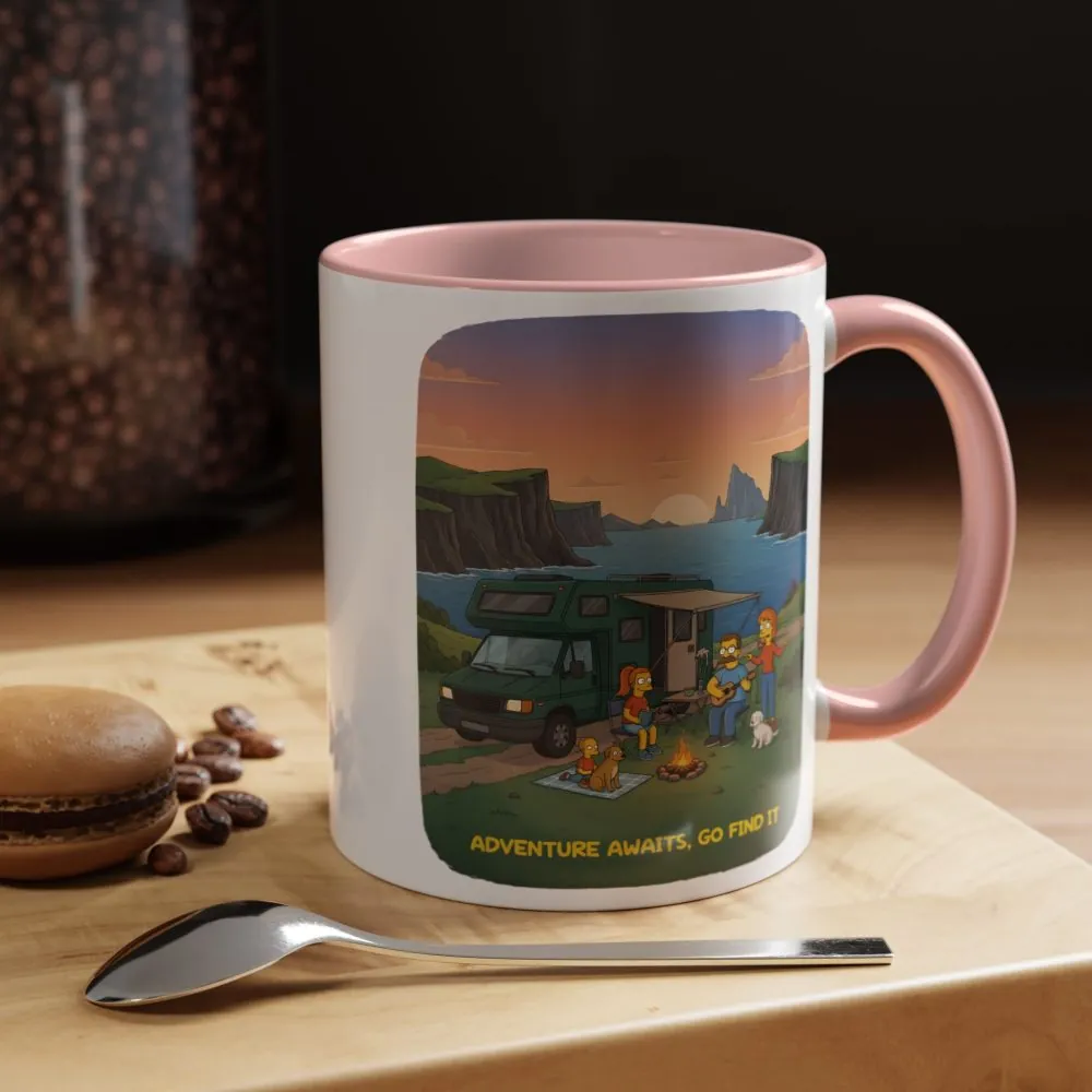14888204194645818132_2048.jpeg Accent Coffee Mug (11, 15oz) — "Adventure Awaits-Go Find It"" Design Sitcom-Line