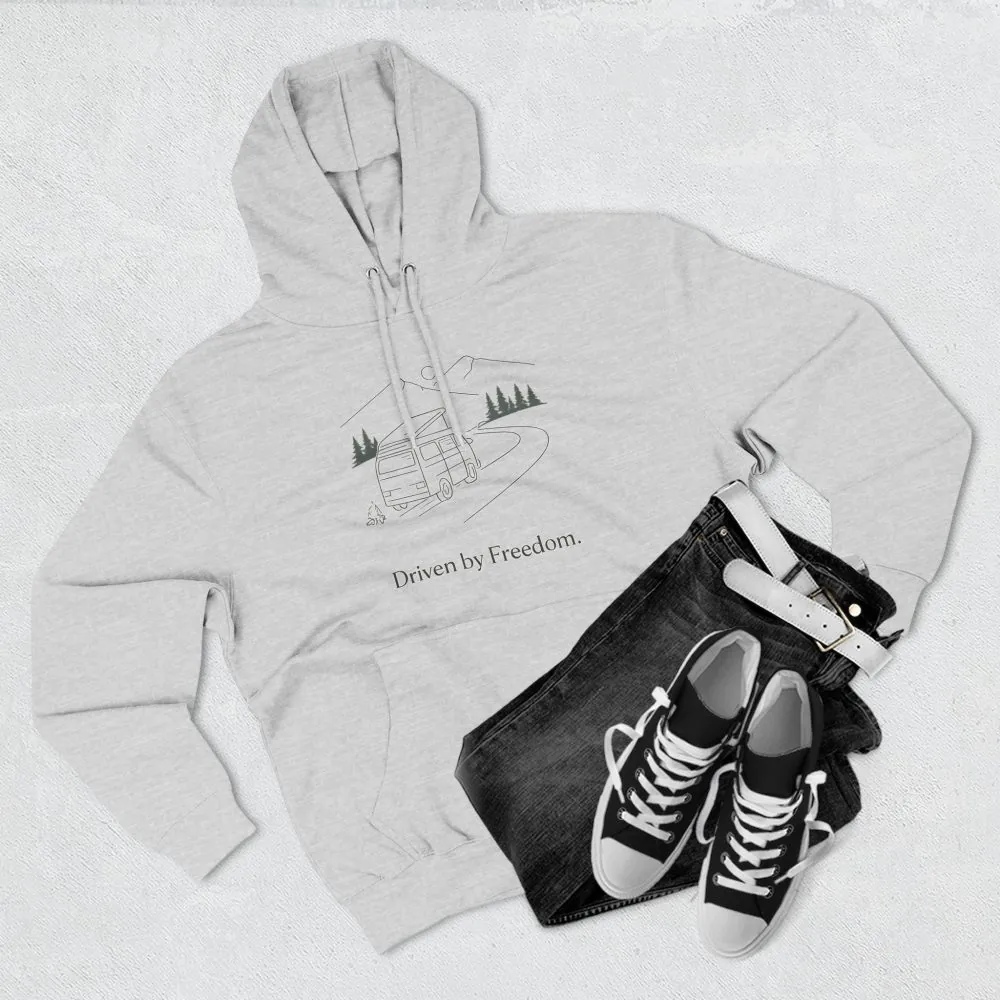 14912867956061394619_2048.jpeg Three-Panel Fleece Hoodie - "Driven By Freedom" Design Minimal-Line