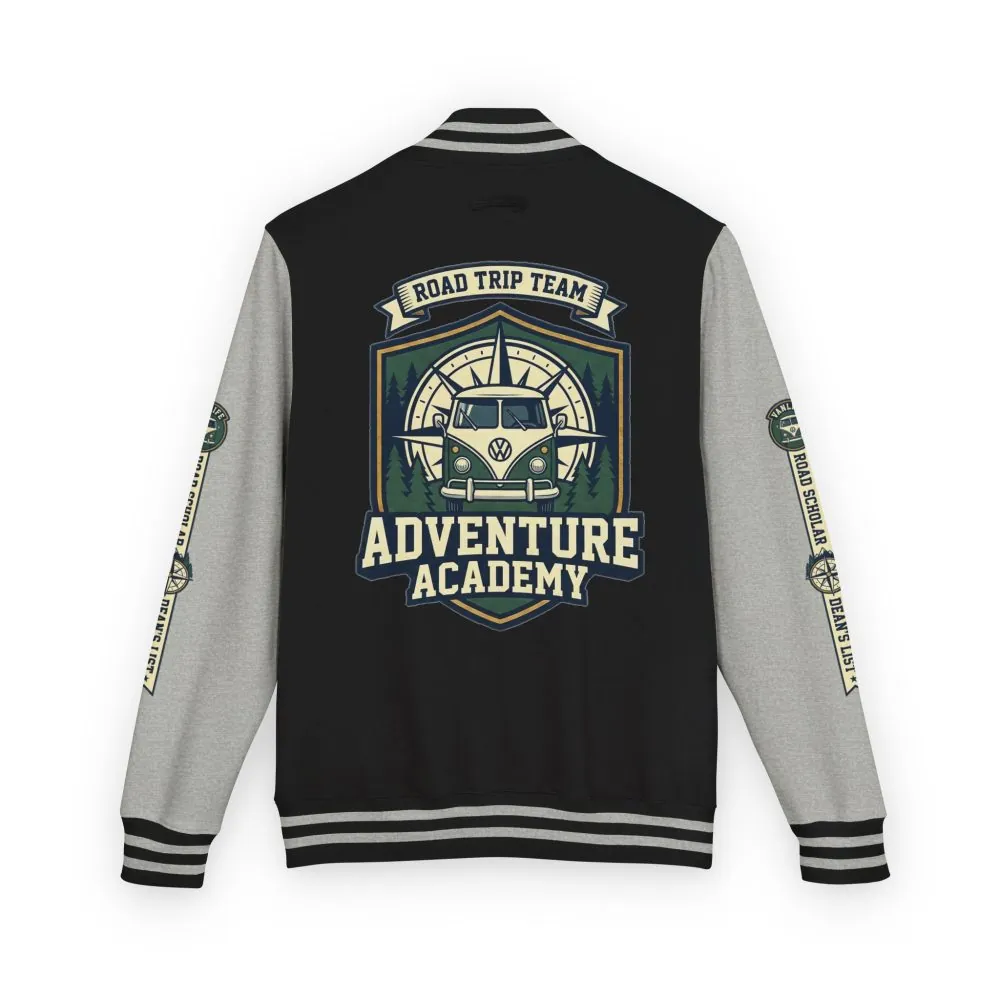 14915329792671318415_2048.jpeg Unisex Heavyweight Letterman Jacket (Awdis) —"Adventure Academy" Road Trip Team Varsity Jacket