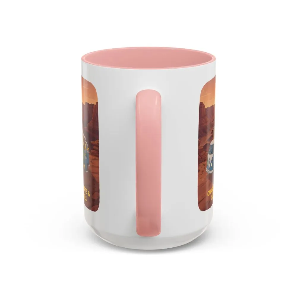 14927138286319992852_2048.jpeg Accent Coffee Mug (11, 15oz) — "Chasing Sunsets And Dusty Trails" Design Sitcom-Line