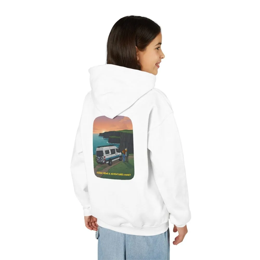 14930674550625558037_2048.jpeg Youth Hoodie(Gildan) – "Ocean Views-Adventures Awaits" (Design Sitcom-Line)