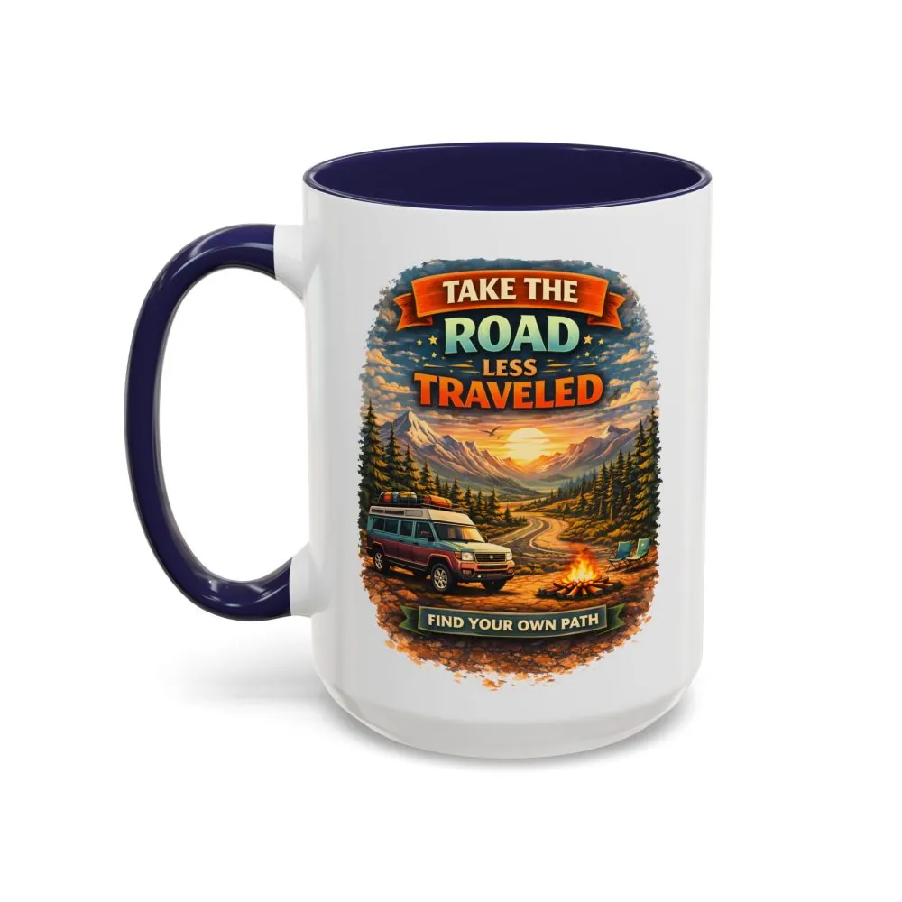 14935595331079953261_2048.jpeg Accent Coffee Mug (11, 15oz) — "Take The Road Less Traveled" Design Scenic-Line