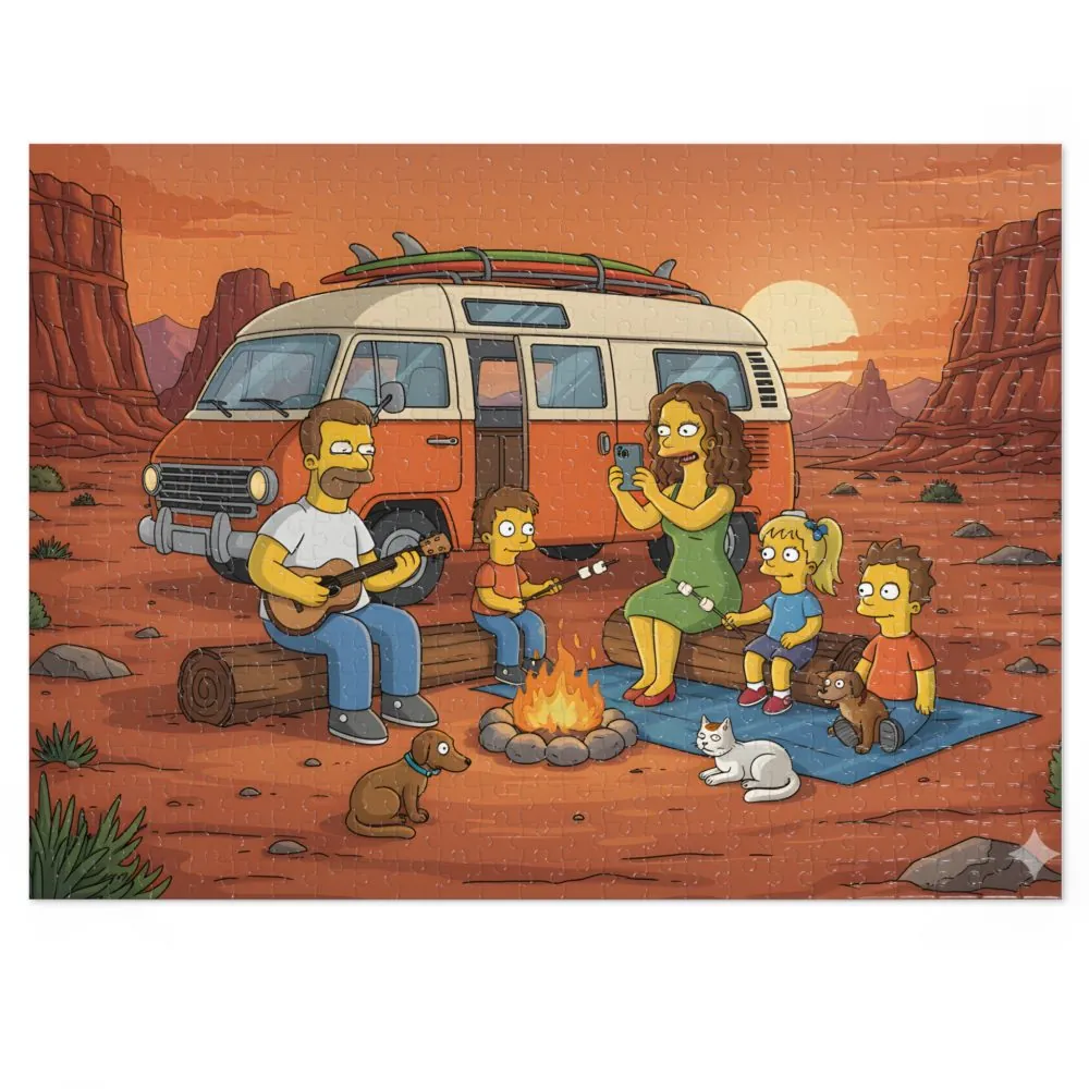 Jigsaw Puzzle with Tin — Sunset Van Adventure
