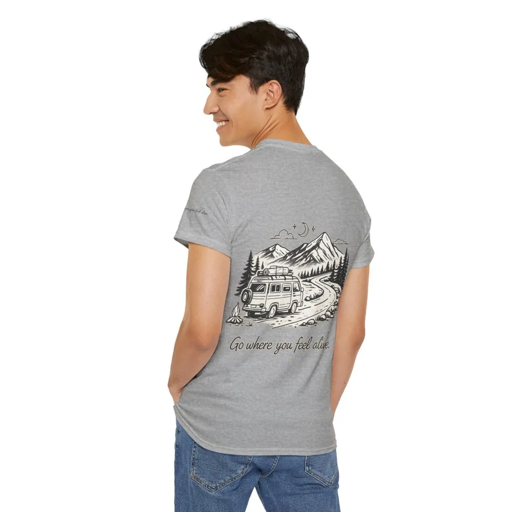 14947597309966388353_2048.jpeg Unisex Heavy Cotton Tee — "Go Where You Feel Alive" Design Minimal-Line