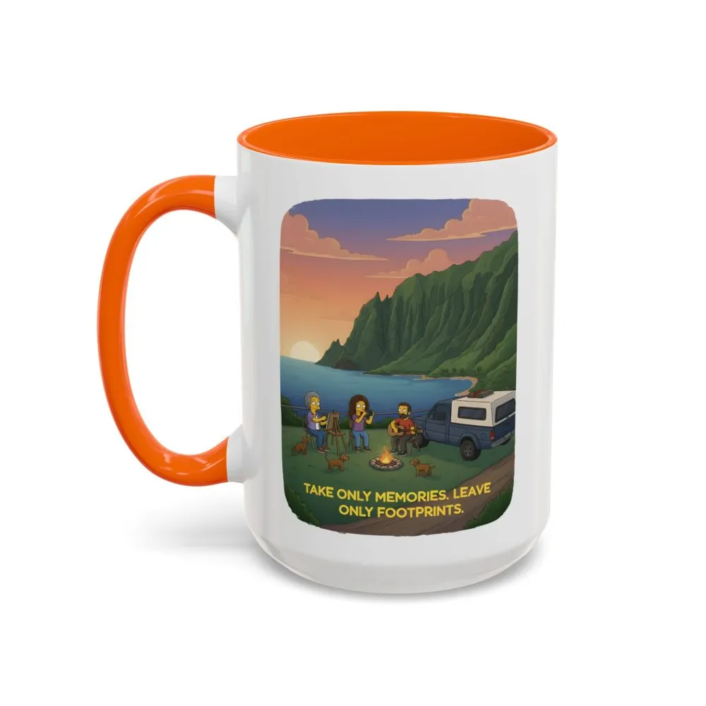 14964649777872687152_2048.jpeg Accent Coffee Mug (11, 15oz) — "Take Only Memories-Leave Only Footprints" Design Sitcom-Line