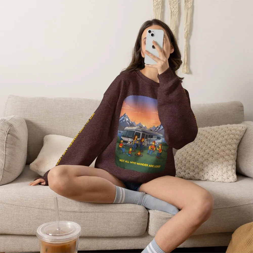 14971786021105462889_2048.jpeg Unisex Heavy Blend™ Crewneck Sweatshirt — "Not All Who Wander Are Lost" Design Sitcom-Line