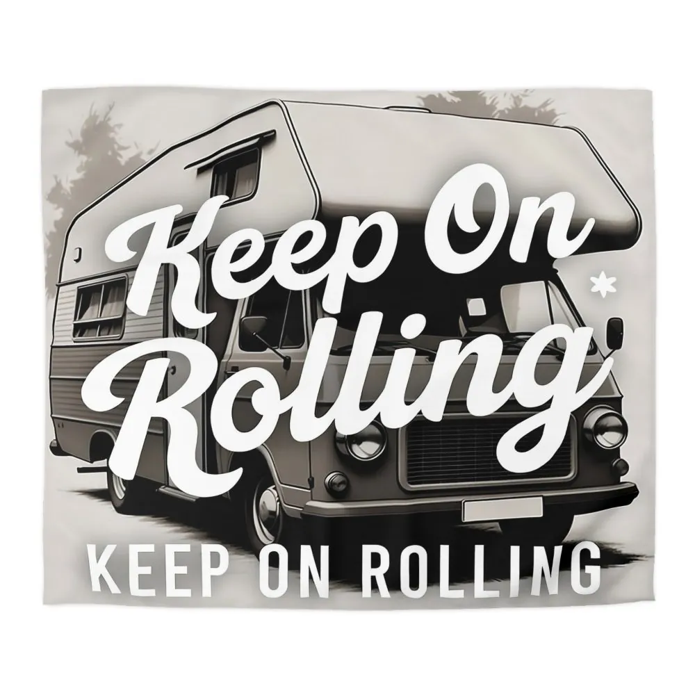 14974558246569256148_2048.jpeg Duvet Cover — "Keep On Rolling" Retro Motorhome Bedding