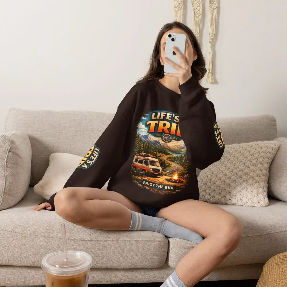 14976412786630014547_2048.jpeg Unisex Heavy Blend™ Crewneck Sweatshirt — "Life s A Trip" Design Scenic-Line