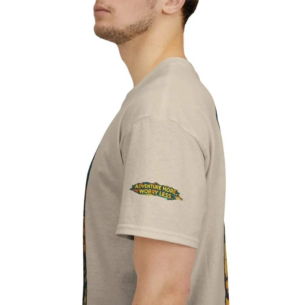 14985689280928183256_2048.jpeg Unisex Heavy Cotton Tee — "Adventure More Worry Less" Design Cubic-Line
