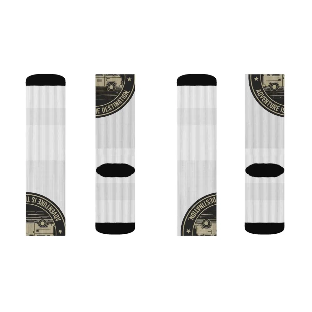 15002012241207796223_2048.jpeg Sublimation Socks — Retro Camper Roadtrip Crew Socks