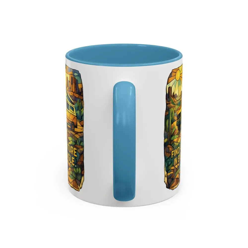 15024002414549007611_2048.jpeg Accent Coffee Mug (11, 15oz) — "Find Adventure In Every Corner" Design Cubic-Line