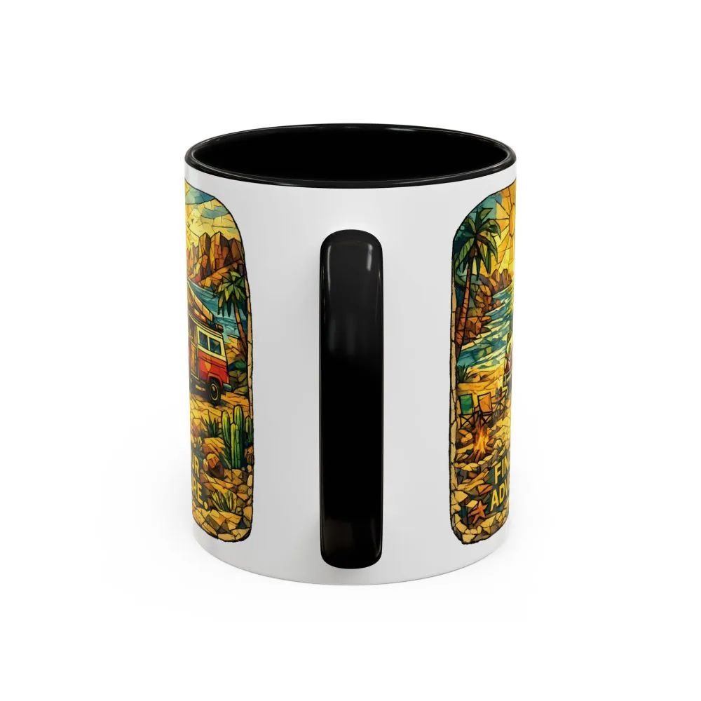 15028167470777934349_2048.jpeg Accent Coffee Mug (11, 15oz) — ""Find Your Adventure"" Design Cubic-Line