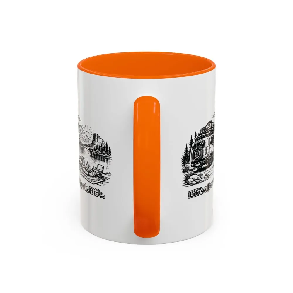 15030362363778572614_2048.jpeg Accent Coffee Mug (11, 15oz) — "Lifes A Journey,Enjoy The Ride" Design Minimal-Line