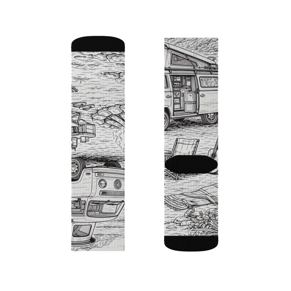 1505296916890570009_2048.jpeg Sublimation Socks — Retro Camper Roadtrip Crew Socks