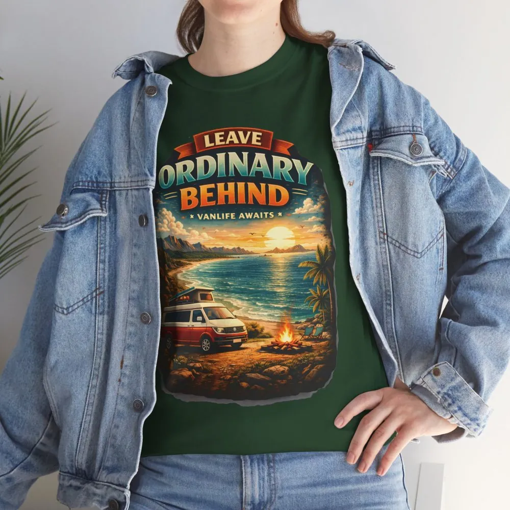 15071780545208469388_2048.jpeg Unisex Heavy Cotton Tee — "Leave Ordinary Behind" Design Scenic-Line