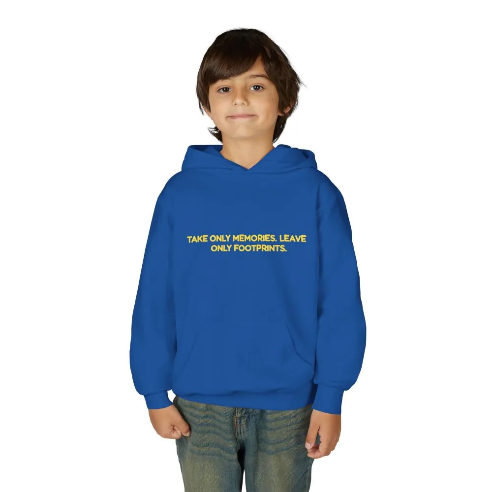 15072551269889727478_2048.jpeg Youth Hoodie(Gildan) – "Take Only Memories-Leave Only Footprints (Design Sitcom-Line)