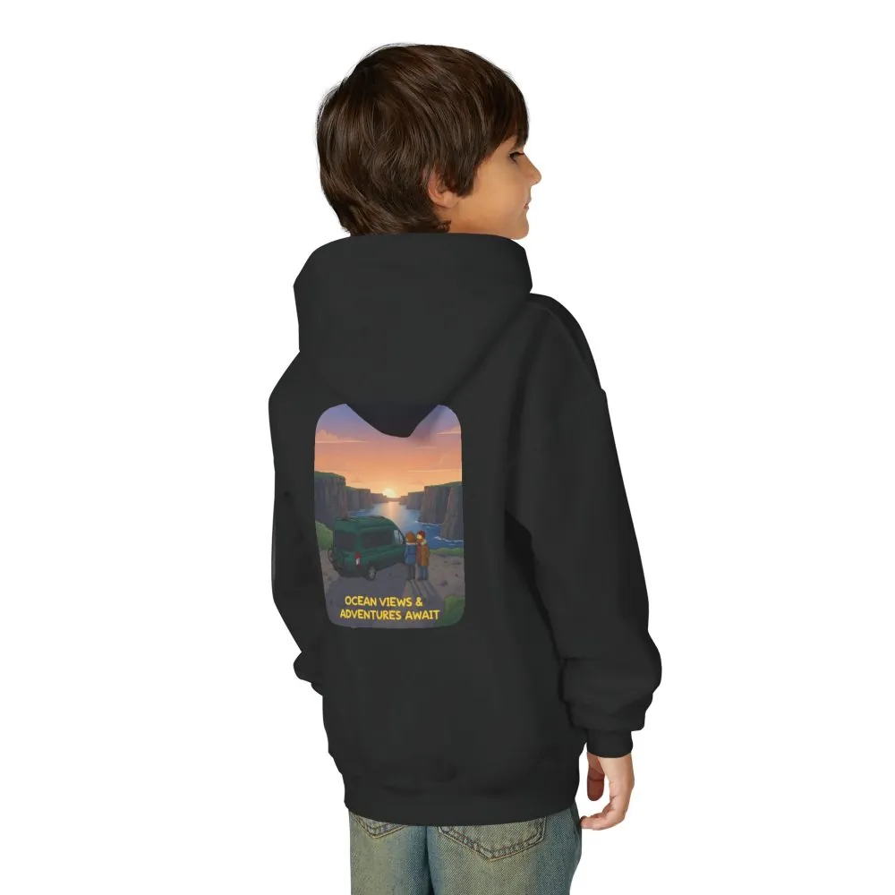 15086957252298671790_2048.jpeg Youth Hoodie(Gildan) – "Ocean Views-Adventures Awaits" (Design Sitcom-Line)