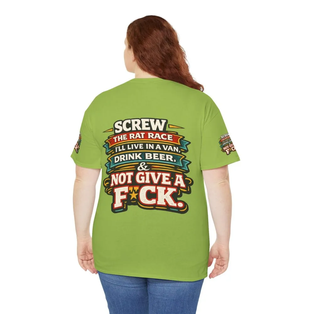 15091224057155364181_2048.jpeg Unisex Heavy Cotton Tee — "Screw The Rat Race" Design F**K-Line