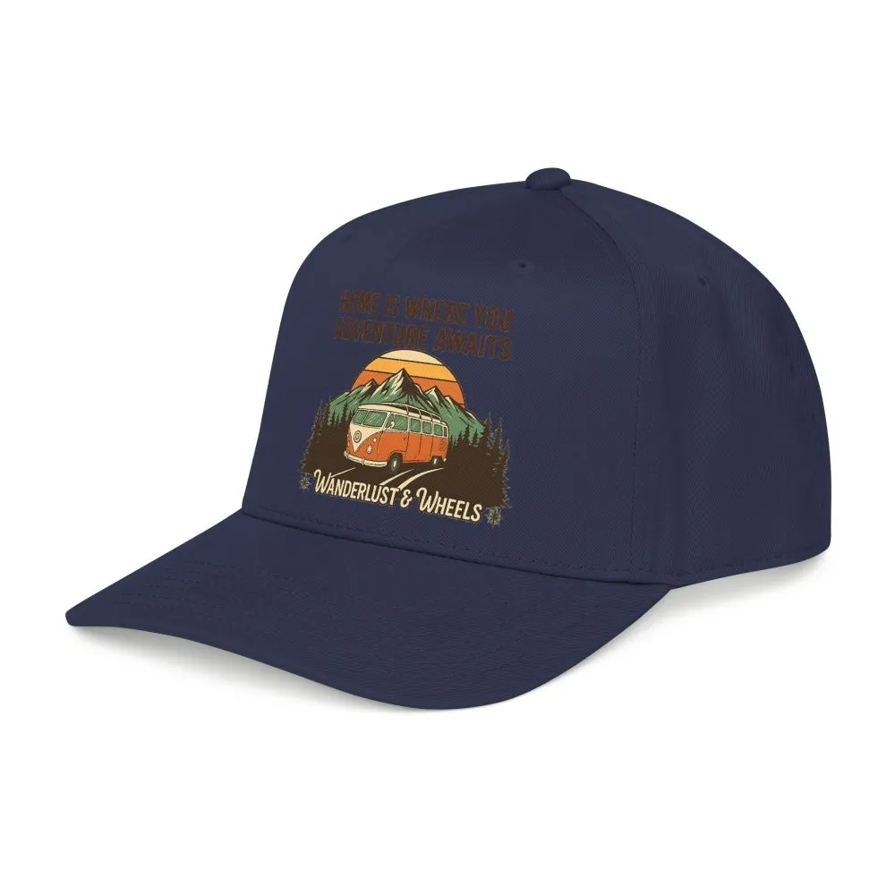 Baseball Cap - "Home Is Where You Adventure Awaits" Mid Profile Baseball Cap