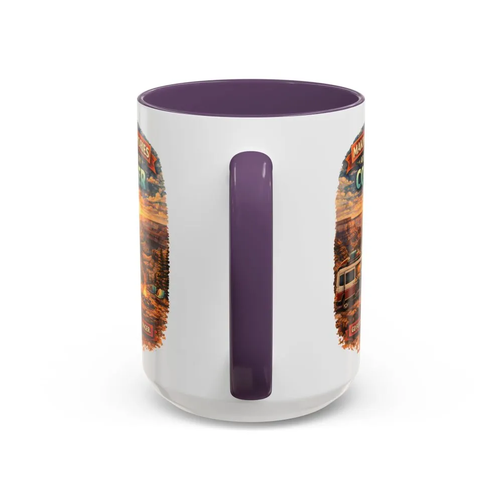 Accent Coffee Mug (11, 15oz) — "Making Memories Around Every Corner" Design Scenic-Line