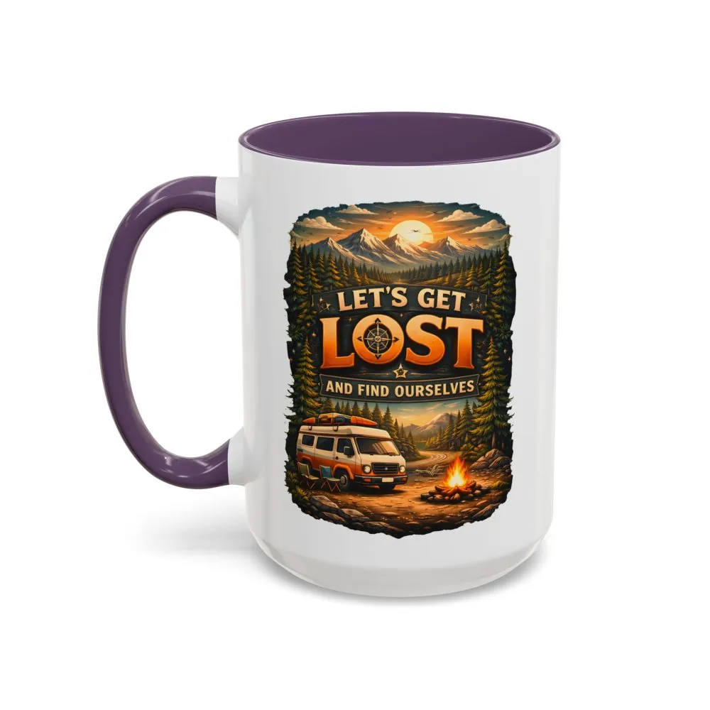 15128520731920958102_2048.jpeg Accent Coffee Mug (11, 15oz) — "Let´s Get Lost And Find Ourselfs" Design Scenic-Line